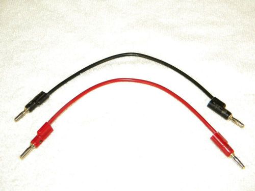 Set of 2, Red &amp; Black Pomona Banana Plug Patch Cord, B-8, 15 Amp, RFE