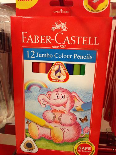 Faber Castell 12 Jumbo Fat Multi Colors Set For Kids, Children &amp; Office Use