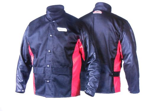 Lincoln electric shadow grain leather sleeved welding jacket  k2987-l large for sale