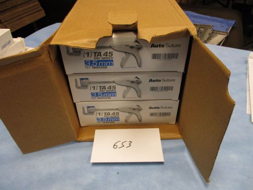 Covidien 3.5mm TA 45 DST Series Reloadable Staplers # TA4535S (Lot of 3 in Box)