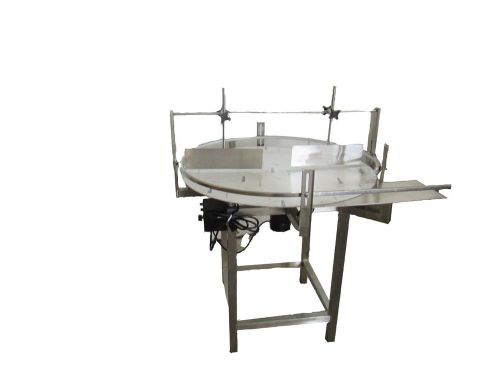 NEW 60&#034; DIAMETER Unscrambler Rotary Table with In Feed Table - STAINLESS STEEL