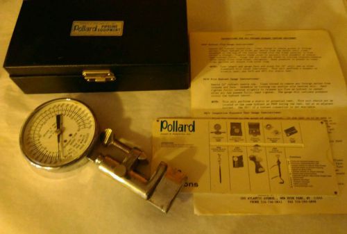 Joseph Pollard Hydrant Flow Gauge 60PSI / 1300 GPM With Case Dual Read vintage