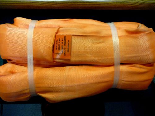 6ft unitex orange poly round sling rated 25000 vert hoisting rigging lifting new for sale