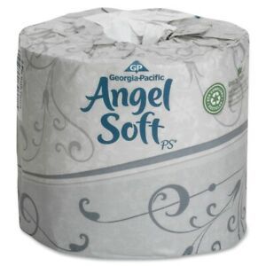 Angel Soft Ps Premium Embossed Bathroom Tissue - 2 Ply - 450 Sheets/roll - 80 /