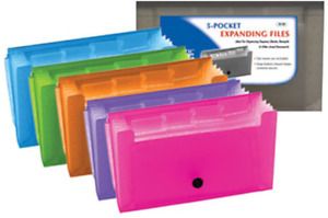 13-Pockets Coupon/Personal Check Size Expanding File for School, Home, or Office