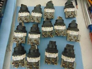 Lot of 13 Allen Bradley 800H-HR2 Series F 2 Position Selector Switch