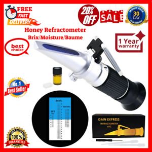 Honey Maple Syrup Refractometer For Brix Moisture Tester With ATC &amp; Calibration