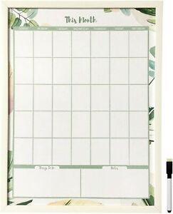 Farmhouse Style Canvas Dry Erase Calendar