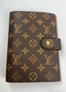 LV Daily Planner Weekly Organizer Leather Genuine Holder Case Journal Notebook