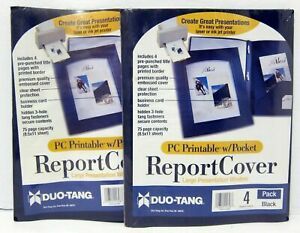 2 Packs DUO-TANG REPORT COVERS - PRESENTATION WINDOW - 8 total covers