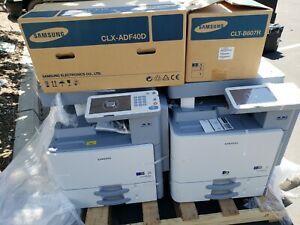 Lot Of 2 Samsung MultiXpress 8040ND / C9350ND With CLX-ADF40D AND CLT-B607R