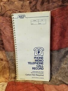 Vintage AICO Forms Phone Memo Telephone Call Record AICO Form No 50-176
