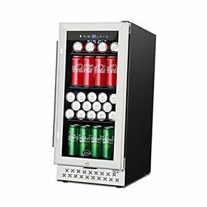 15 Inch Beverage Refrigerator Cooler Under Counter, 130 15&#034; Beverage Cooler
