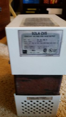 Sola constant voltage sine wave output transformer 23-23-125-8, output 120/250va for sale