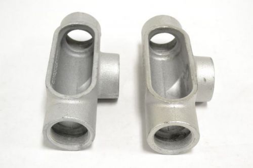 2x crouse hinds t57 1-1/2in npt tee condulet outlet conduit body b234856 for sale