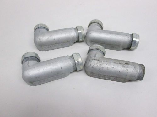 LOT 4 CROUSE HINDS LR297 IRON 3/4IN CONDUIT FITTING BODY OUTLET D303618
