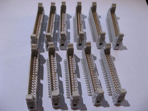 Lot of 11 Ribbon Connector 34 Pin 511-261-003-034 Grey Plastic w. Lock - NOS