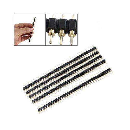 New 5 pcs plastic 2.45mm pitch 40 position single row round male pin header for sale