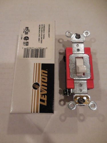 Leviton 1223-2w 3 way toggle switch 20a 120/277v white new in box for sale