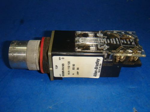 ALLEN BRADLEY, 800MR-PA16S, PUSH BUTTON SWITCH, WITH 800M-XAK, USED