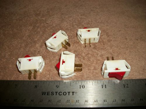 LOT OF 10 AMP 125VAC OR 28VDC ON/OFF SNAP-IN MOUNT ROCKER SWITCHES! A