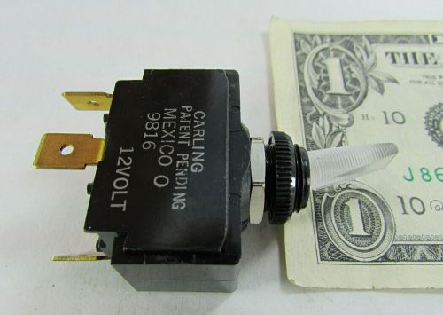 Nsi 16a 12vdc, on-off lighted toggle switches 1/4&#034; terminals spst 78020tq ul csa for sale