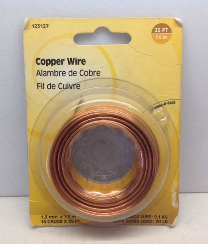 Copper Wire • 25 ft. of 16 gauge • Safe Work Load of 20 lb.