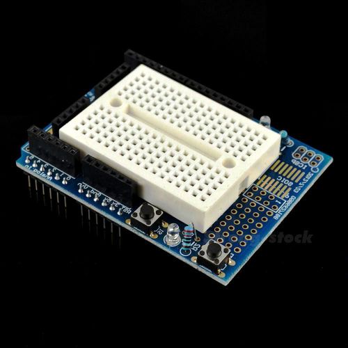 Blue arduino prototyping prototype shield protoshield with mini breadboard stgn for sale