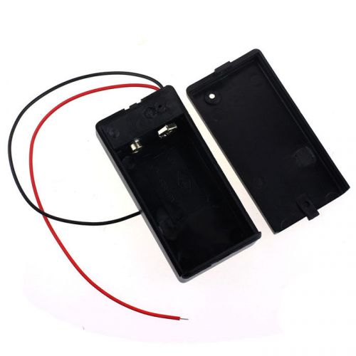 1pcs 9V Battery Storage Case Plastic Box Holder With Lead ON/OFF Switch Gayly