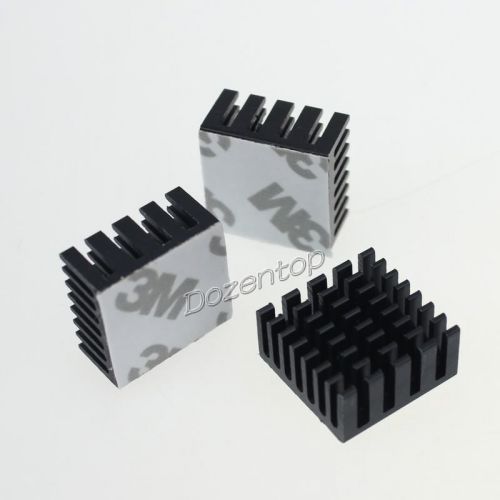 5pcs Lot 20x20x10mm Ic Chipes Aluminum Heatsink Heat Sinks Cooler Radiator Tape