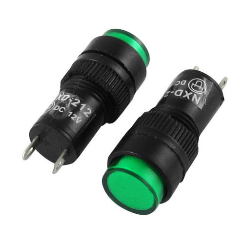 20pcs DC 12V 12mm Thread Green Indicator Light Signal Lamps