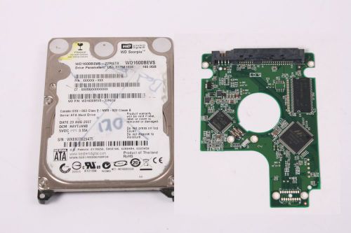 Wd wd1600bevs-22rst0 160gb sata 2,5 hard drive / pcb (circuit board) only for da for sale