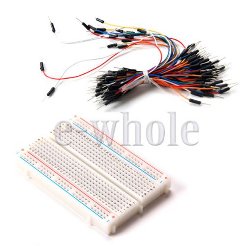 Breadboard 400 point tie and 65pcs tie line Wire cable for Arduino DIY HM