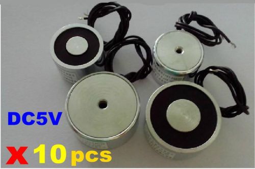 10pcsxround electro holding magnetdc solenoid electromagnet zye1-p20/15, 25n, 5v for sale