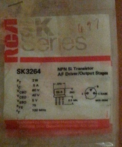 (5) PCS - 2SK3264 Manual  Encapsulation:TO-220, POWER, by RCA; New in Plastic