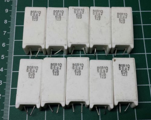 10x 10w power resistors 56 ohm koa wirewound glass core stand up mount bgr10 for sale