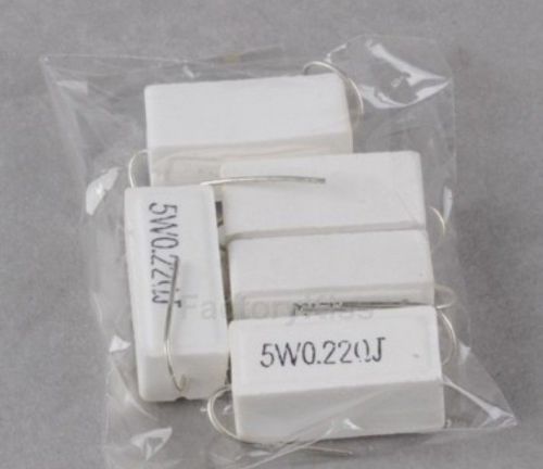 5w 0.22 r ohm ceramic cement resistor (5 pieces) gbw for sale