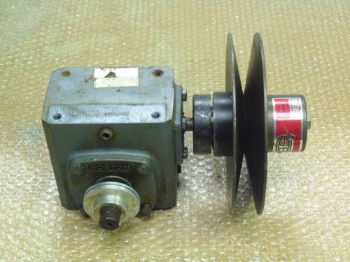 Boston Gear 700 Series Reducer 718-5S-H &amp; Speed Selector 508-200 Variable Pulley