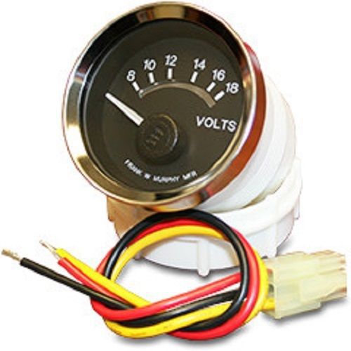 Murphy switch eg21vm-12 volt electric voltmeter gauge for sale