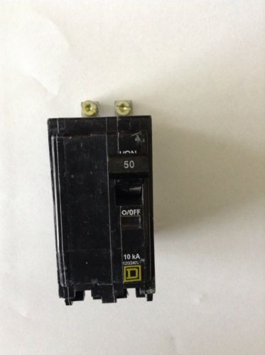 Square d qob250 circuit breaker bolt on lug 120/240 vac 50a for sale