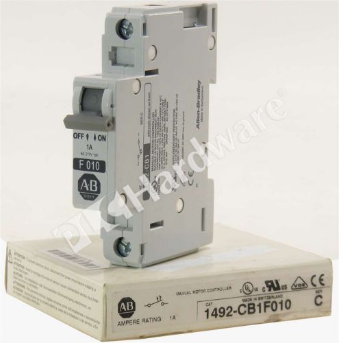 New allen bradley 1492-cb1f010 /c protector/circuit breaker 1-p 1a 480v for sale