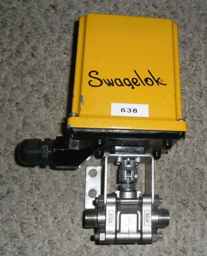 Swagelok whitey ms142ac electric actuator c/w ss-63ts8 ball valve for sale