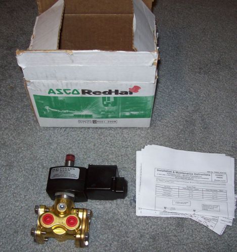 Asco jis8316b301 24dc, 3 way brass nc 1/4 solenoid valve for sale
