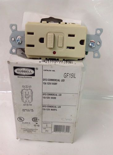 Hubbell * duplex receptacle  * gf15il for sale