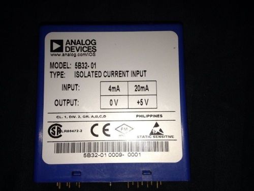 New Analog Devices Isolated Current input modules, 5B32-01 no packaging