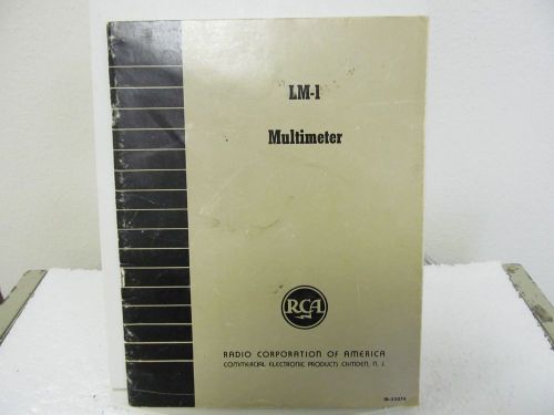 RCA (Radio Corp of America) LM-1 Multimeter Instruction Manual w/schematic
