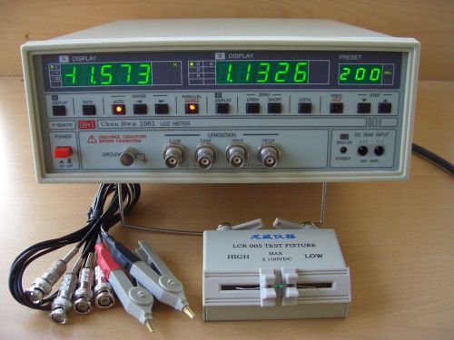 200khz benchtop lcr/rcl/lcz meter/tester/bridge, dc bias,esr, with axial fixture for sale