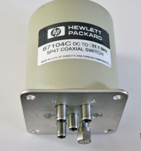 HP / Agilent 87104C SP4T Coaxial Switch DC to 32.1 GHz Opt. H32