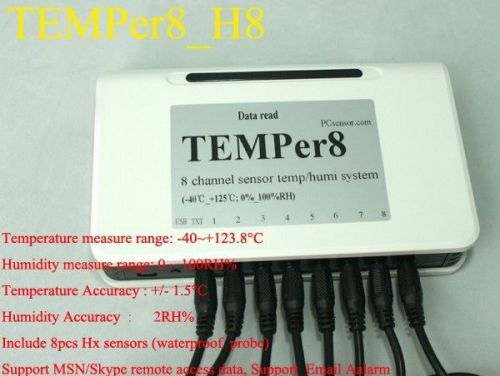 PC Laptop digital hygrometer  Thermometers ,Temp&amp;Hum  (TEMPer8_HS10-8)