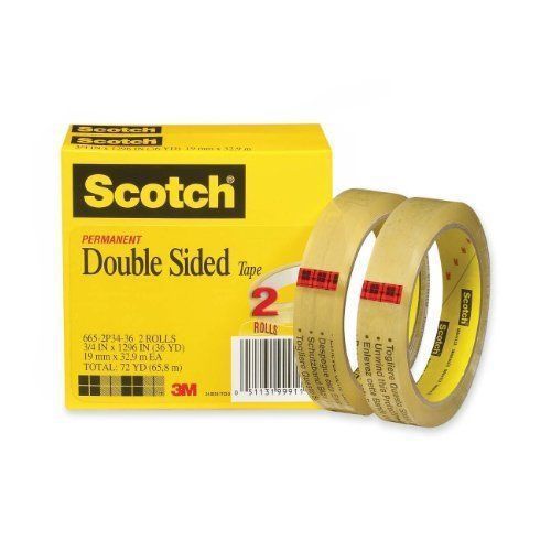 Scotch Double-sided Tape - 0.75&#034; Width X 1296&#034; Length - 3&#034; Core - (6652p3436)